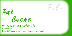 pal csepe business card