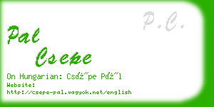 pal csepe business card